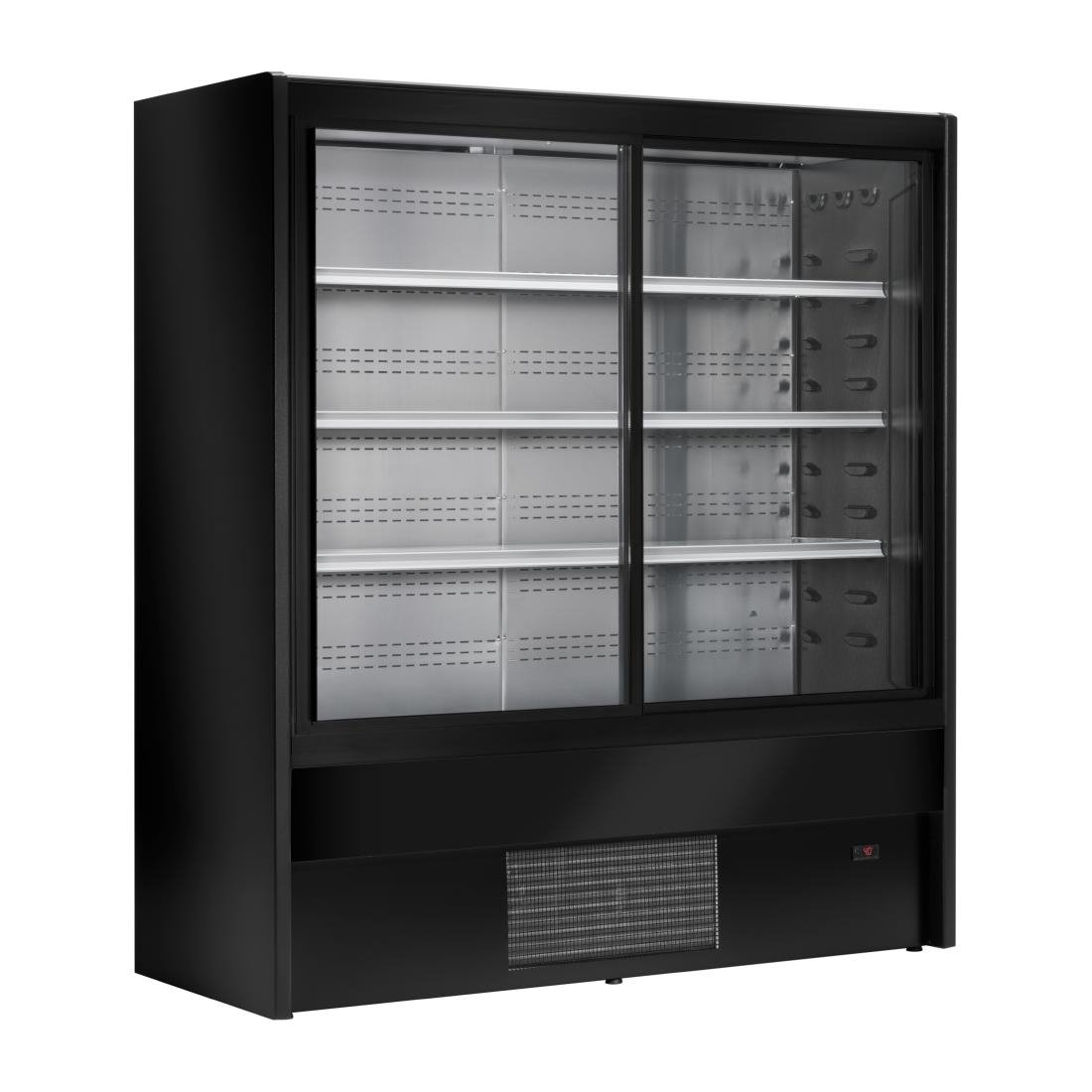 Zoin cervinho multi-deck display zwart met schuifdeuren 1200mm