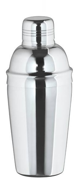 Cocktailshaker Hochglanz | 3-Teilig |  0,5 Liter