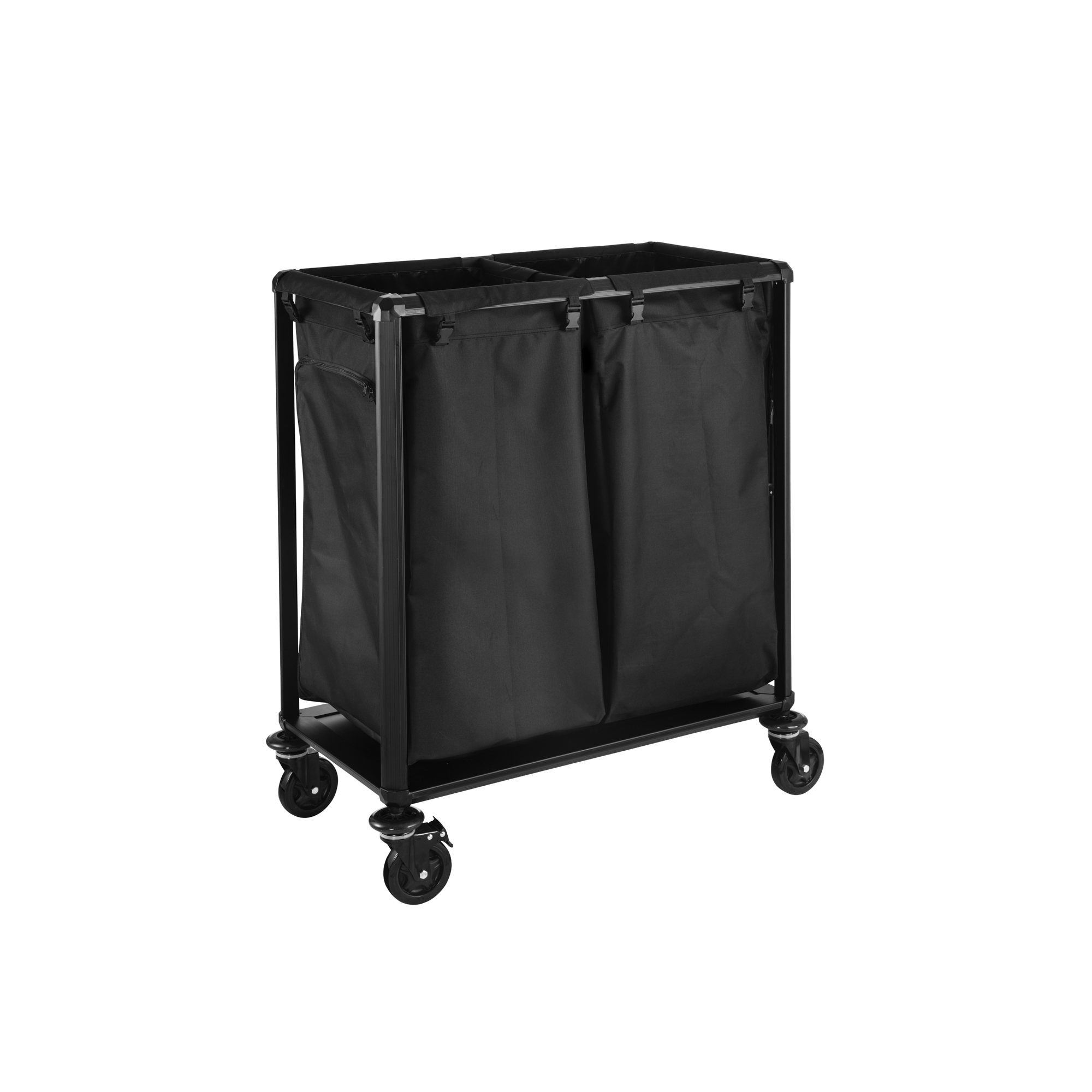 Waswagen Double, 115 x 54 x 87 cm, staal, ABS kunststof, polyestervezelstof