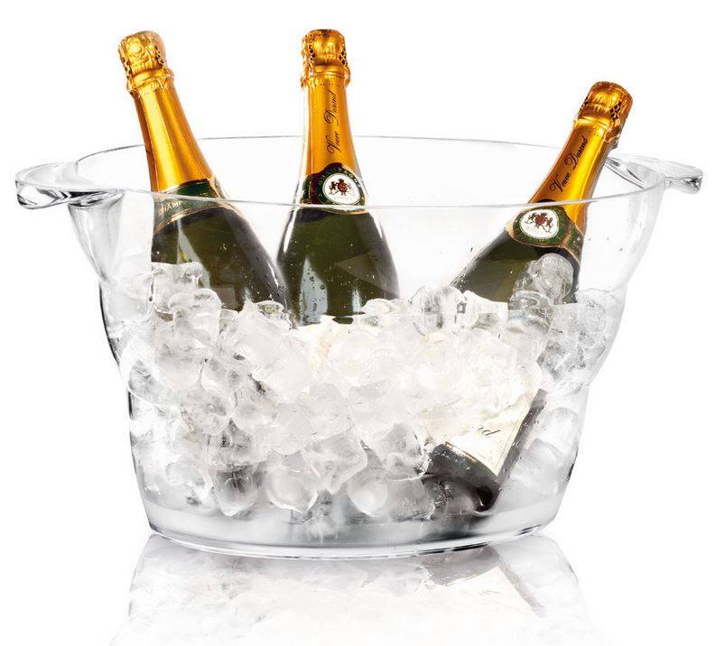 Champagnekoeler Transparant - Party Tub - 47x29x23(h)cm - DELUXE