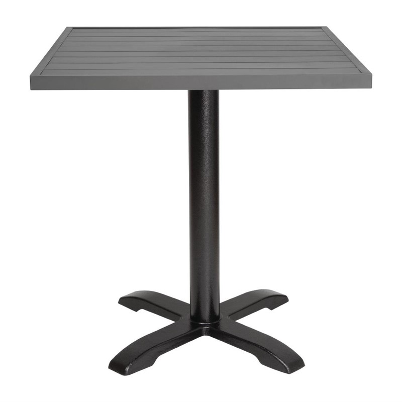 Plateau de Table Carré en Aluminium Bolero Gris Foncé - 70x70cm
