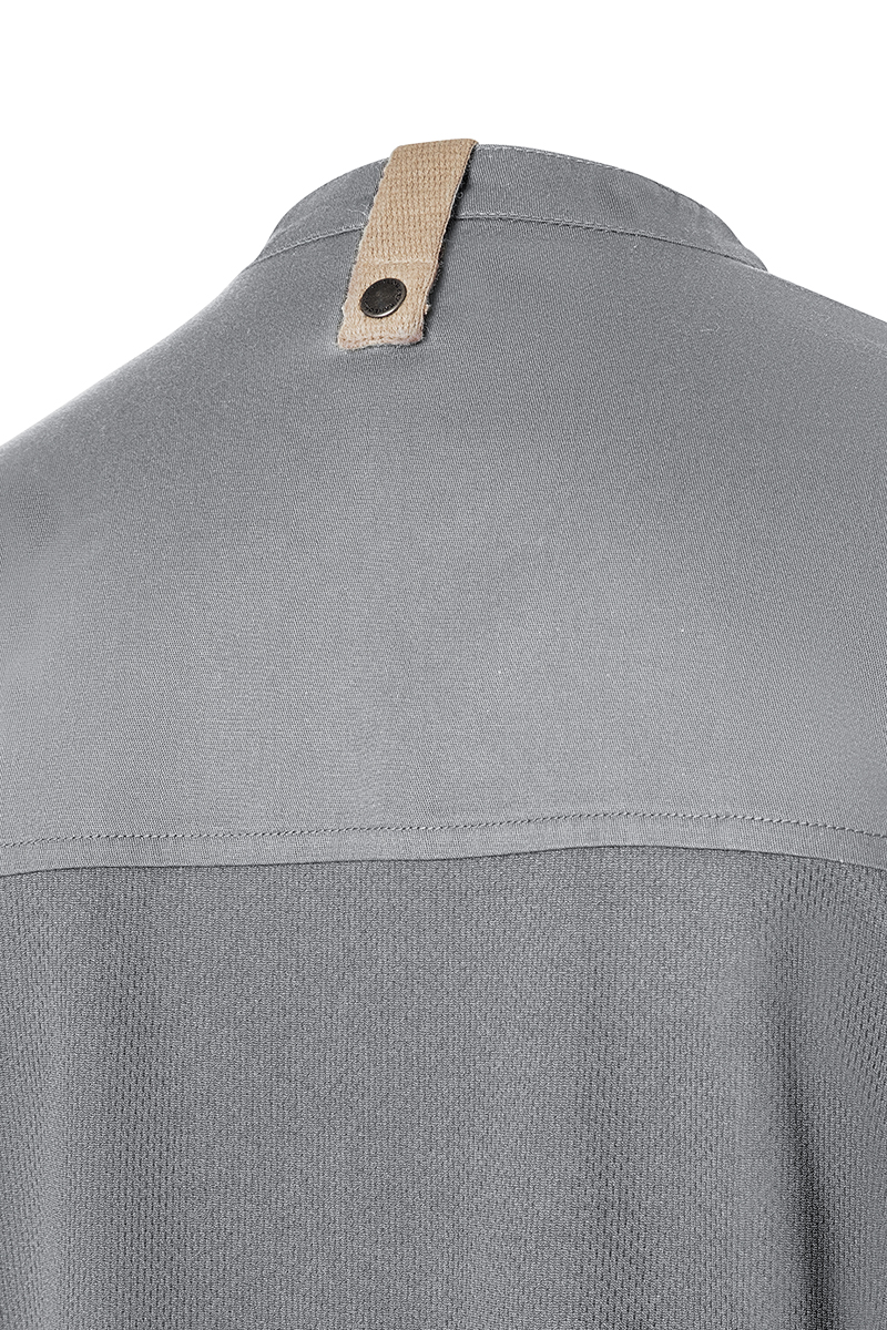 Veste de cuisine pour femme á manches courtes Green-Generation, en matériau durable, - Gris Platine - 34