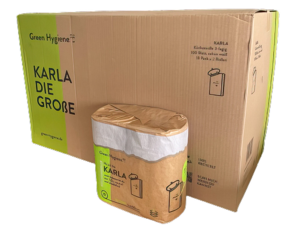 Küchenrollen recycled 3-lagig - 18x 2 Rollen