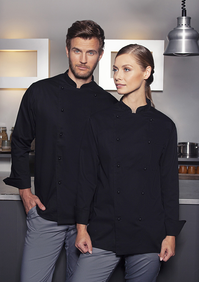 Veste de cuisine Basic - Noir - 100% coton - M