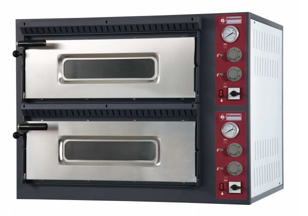 Pizza Oven Elektrisch Dubbel | 2x 6 Pizza's Ø33cm | 14,4kW | 980x1210x(H)750mm