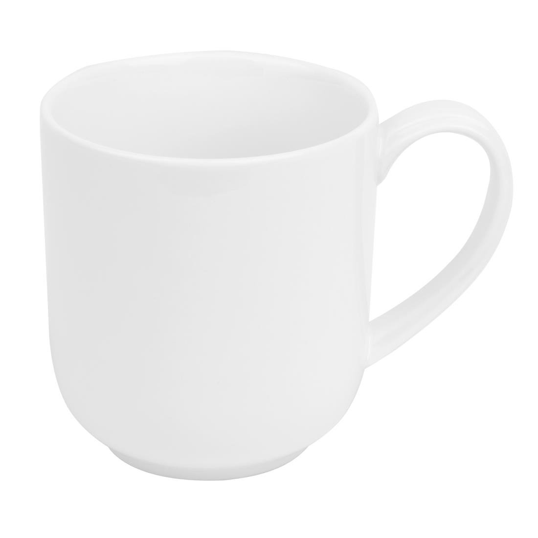 Olympia Whiteware Grote Afgeronde Mokken 410ml (6 stuks)