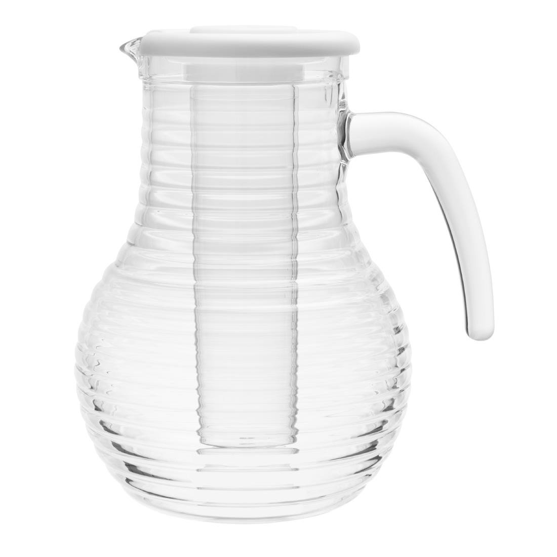 Olympia kristallon kan met koelbuis polycarbonaat geribbeld 1600ml