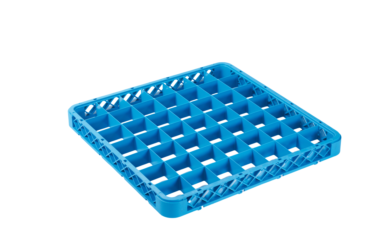 Aufsatz 49 Fächer 60x60 mm für Spülkorb, blau