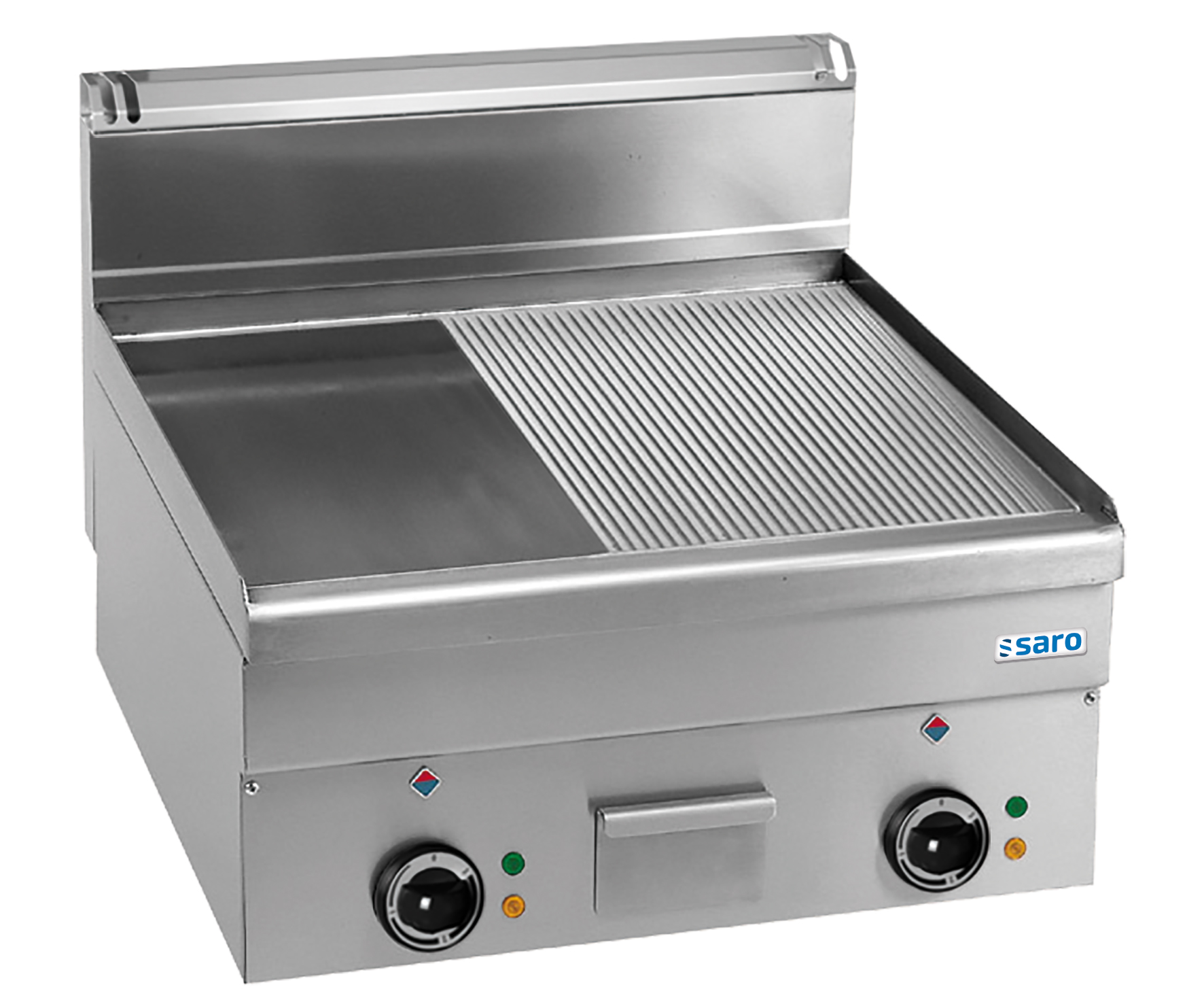 SARO Elektrogrillplatte, glatt+geril., 600x600, EFT66LR