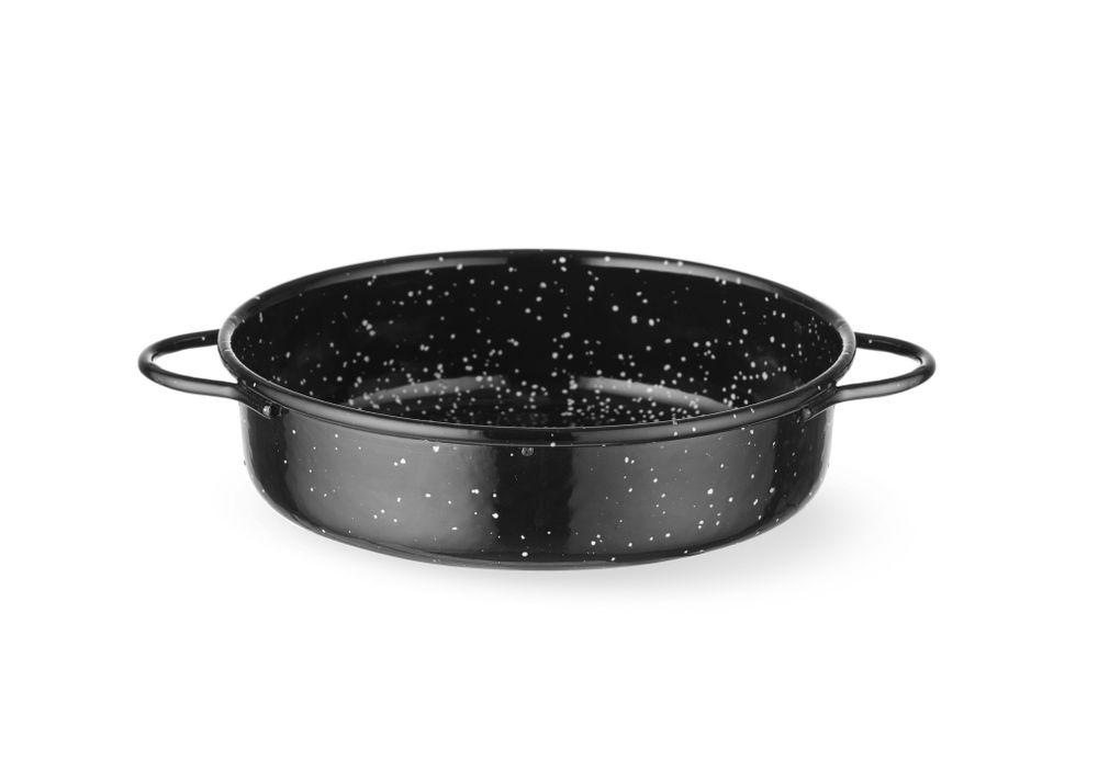 Plat de cuisson "fuente" - émaillé - Noir - Ø140x(H)45mm
