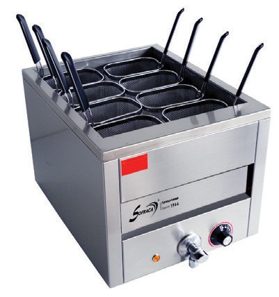 Cuiseur à pâtes - 8 paniers portions - Cuve de 27 litres - 21202 + PAN04