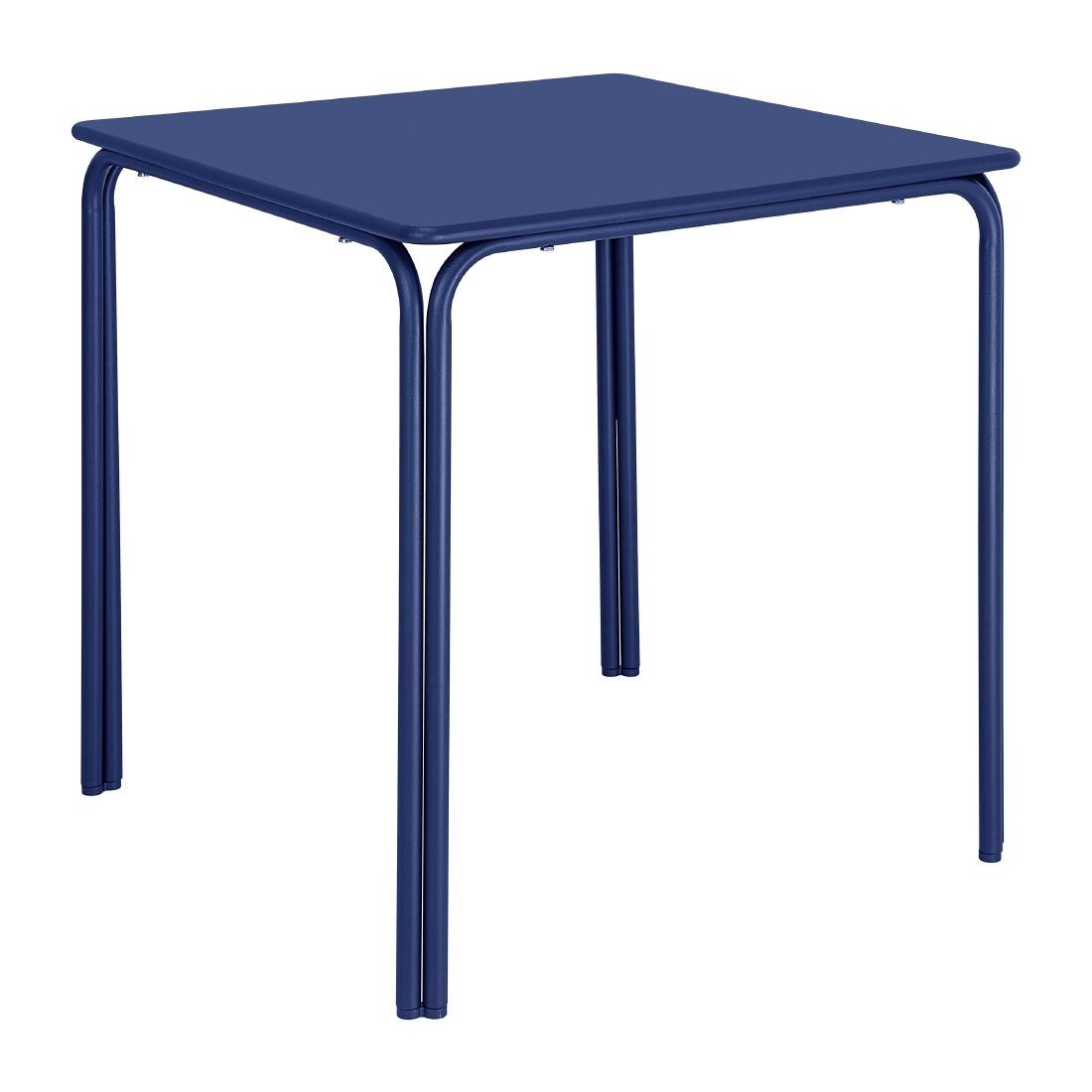 Bolero Adeline Stahl Quadratischer Tisch 700mm Dunkelblau