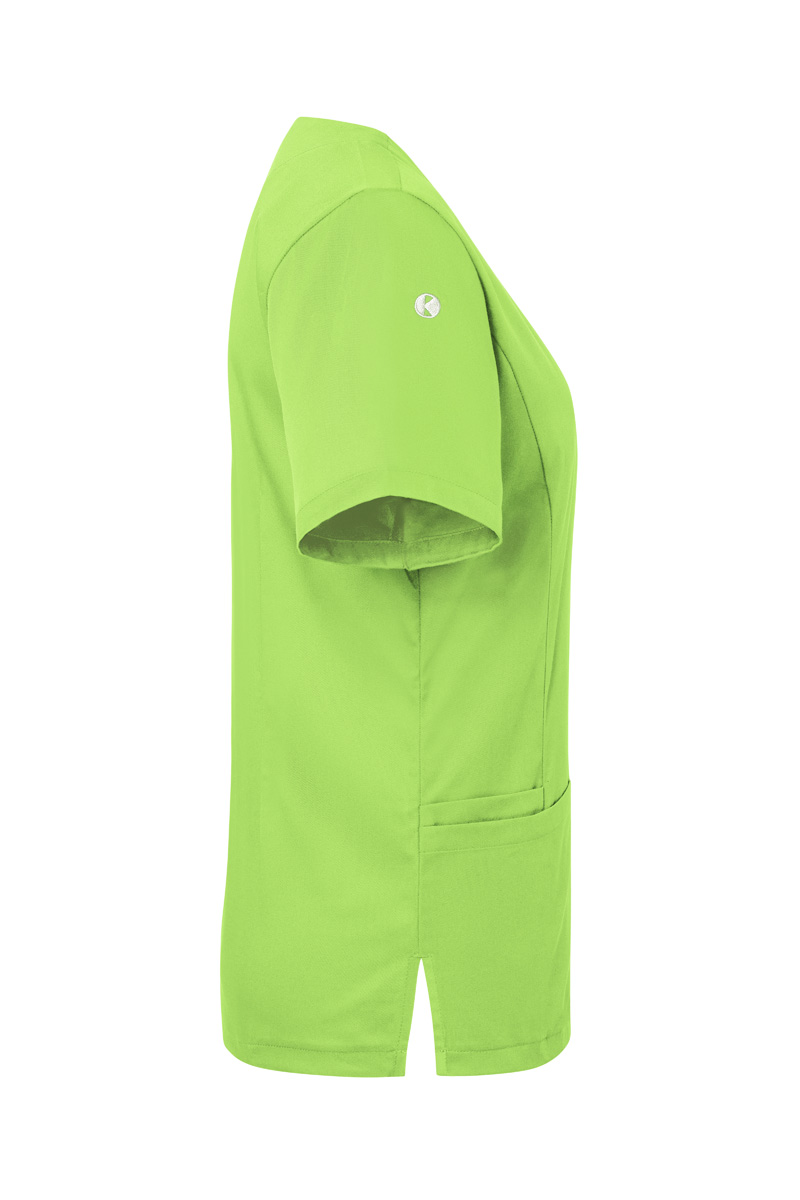 Kurzarm Damen-Schlupfkasack Essential, aus nachhaltigem Material - Kiwi - S