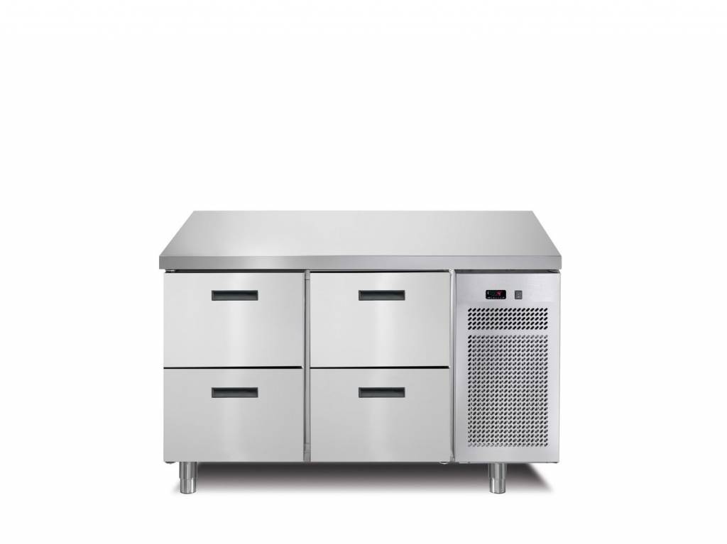 Kühltisch 4 Schubladen | 126x70x(h)90cm | Erhältlich in 2 Varianten