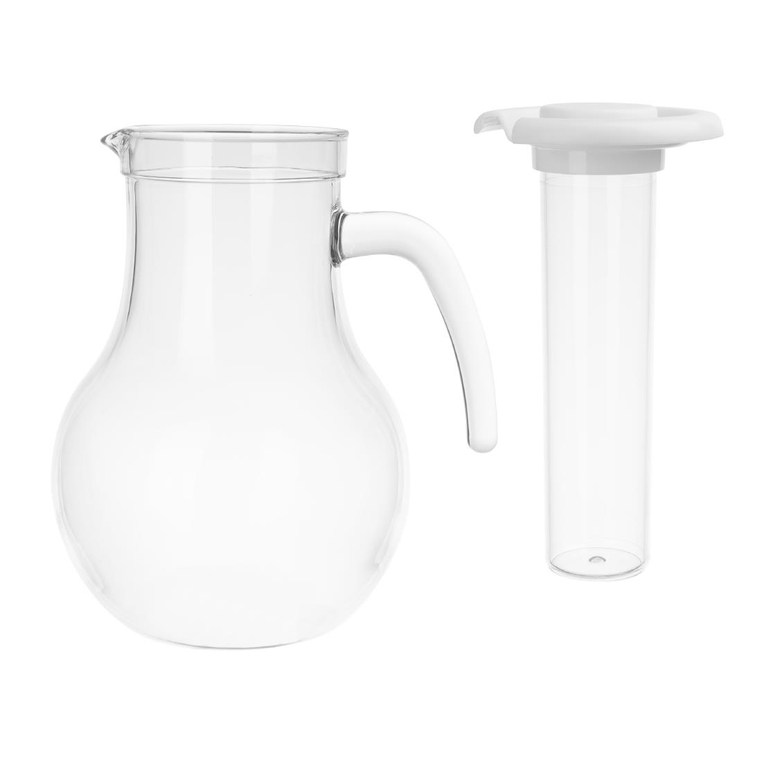 Olympia kristallon karaf met koelbuis polycarbonaat eenvoudig 1600ml