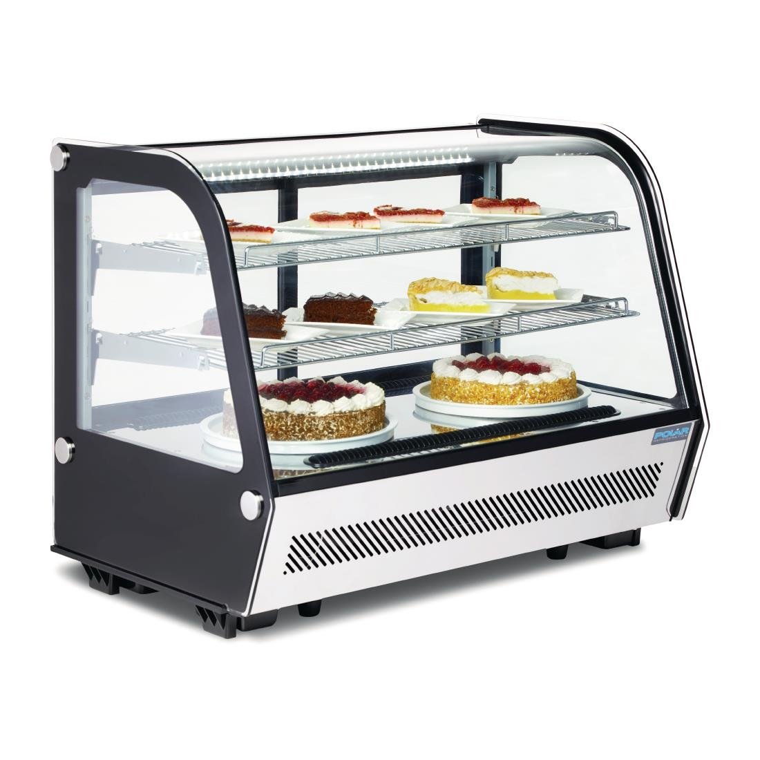 Polar G-Serie Energieeffizienter Tischplatten-Kühlvitrine Schwarz 160Ltr