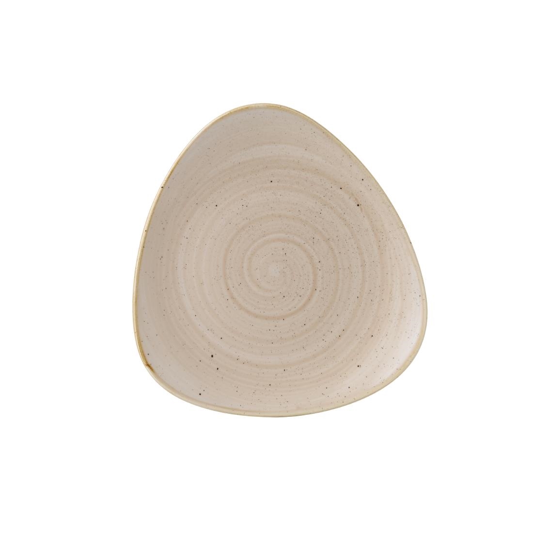 Assiettes triangulaires Churchill Stonecast Nutmeg Cream 229mm (Lot de 12)