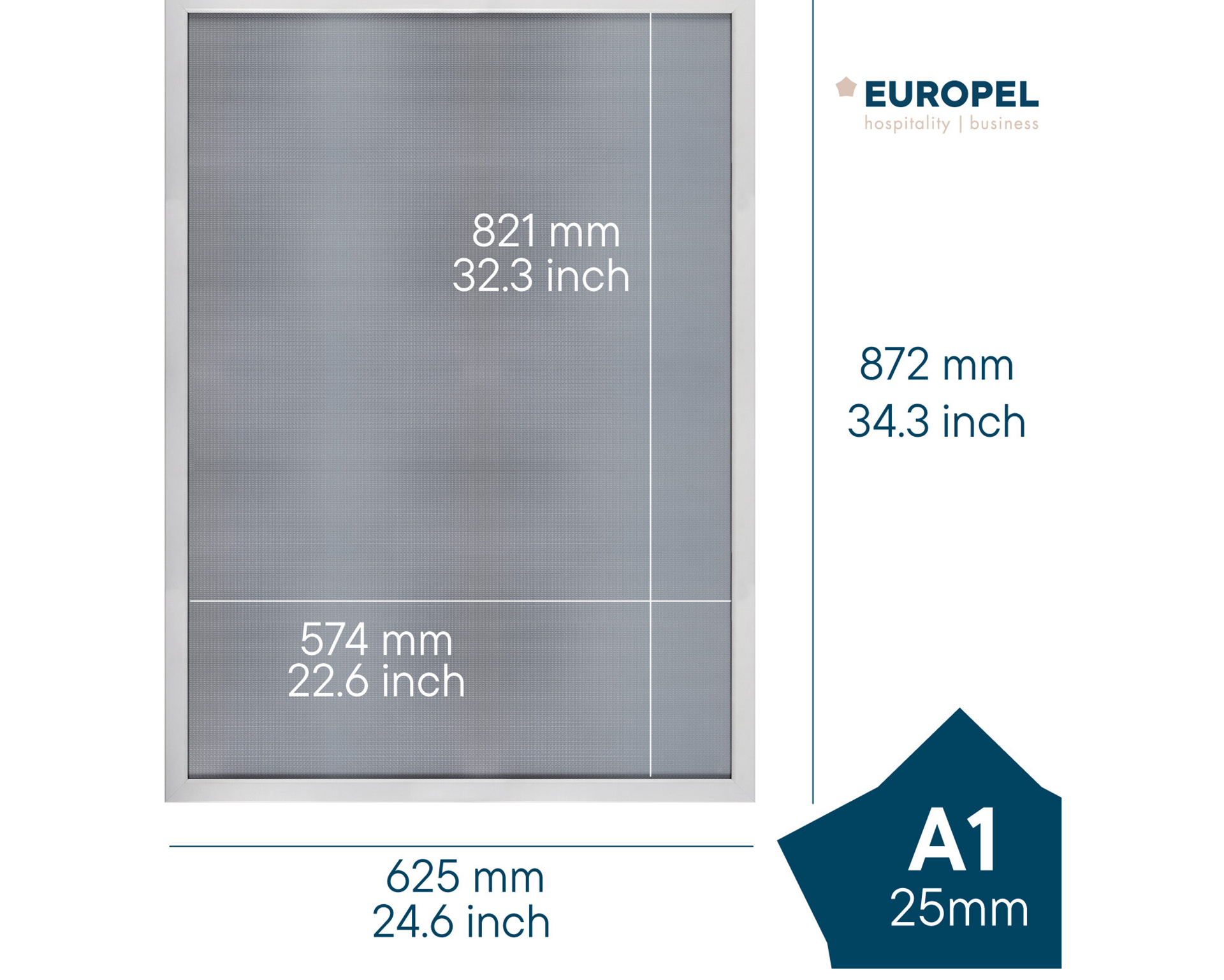 Cadre à pression A1 - blanc