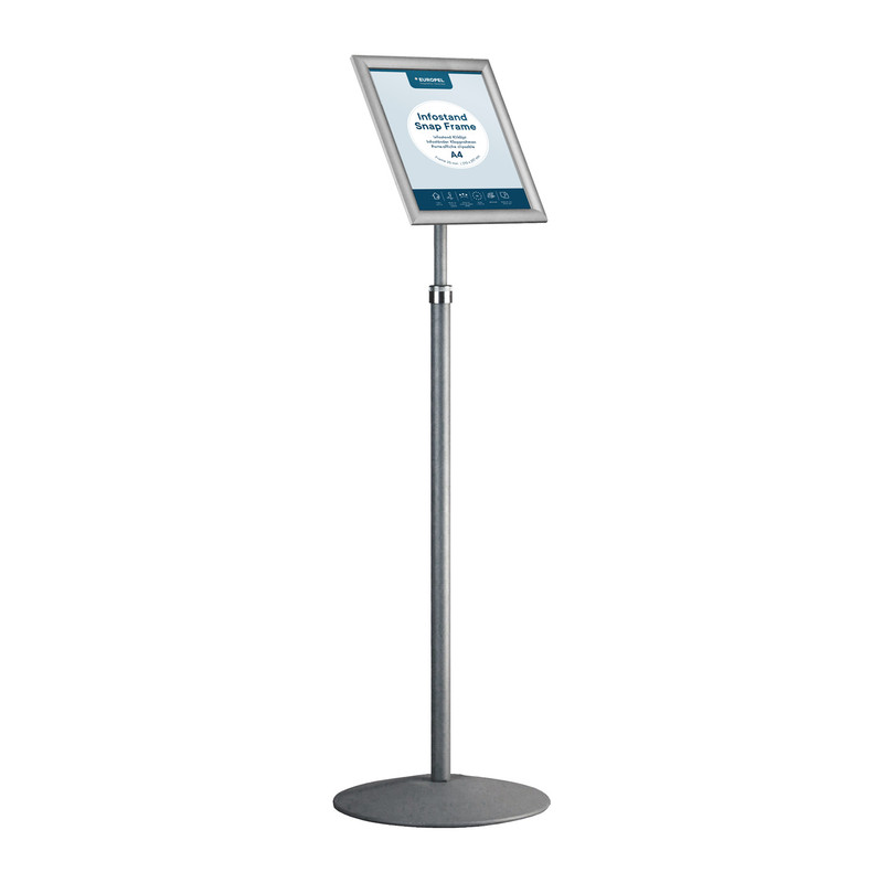 Infostandaard telescopisch - A4 - Aluminium/staal