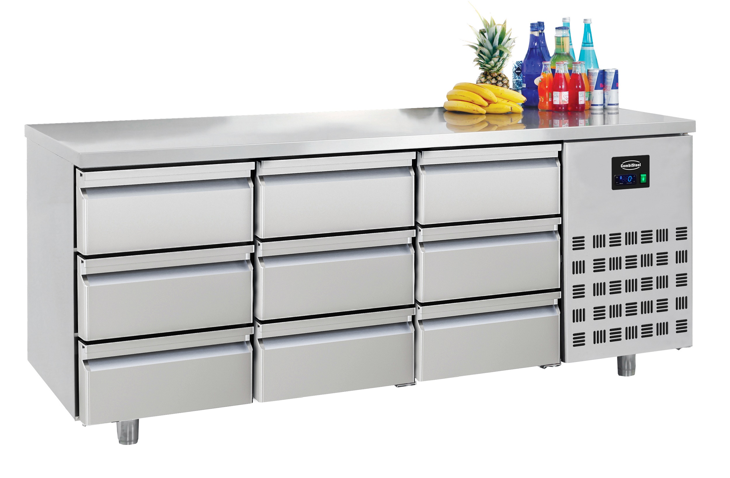 700 Kühltisch mit 9 Schubladen 474 Liter - 1865x700x(H)850mm