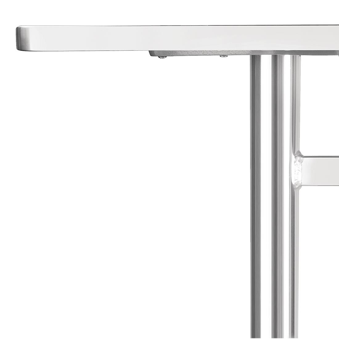 Table avec plateau en Inox - Cadre en Aluminium - 120x60(h)75cm