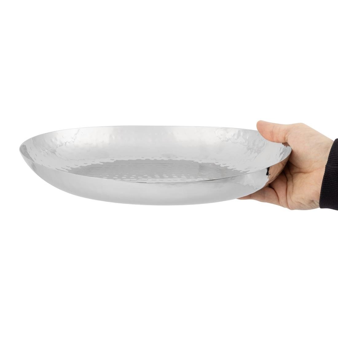 Olympia gehamerde ovale schaal - 280x230mm