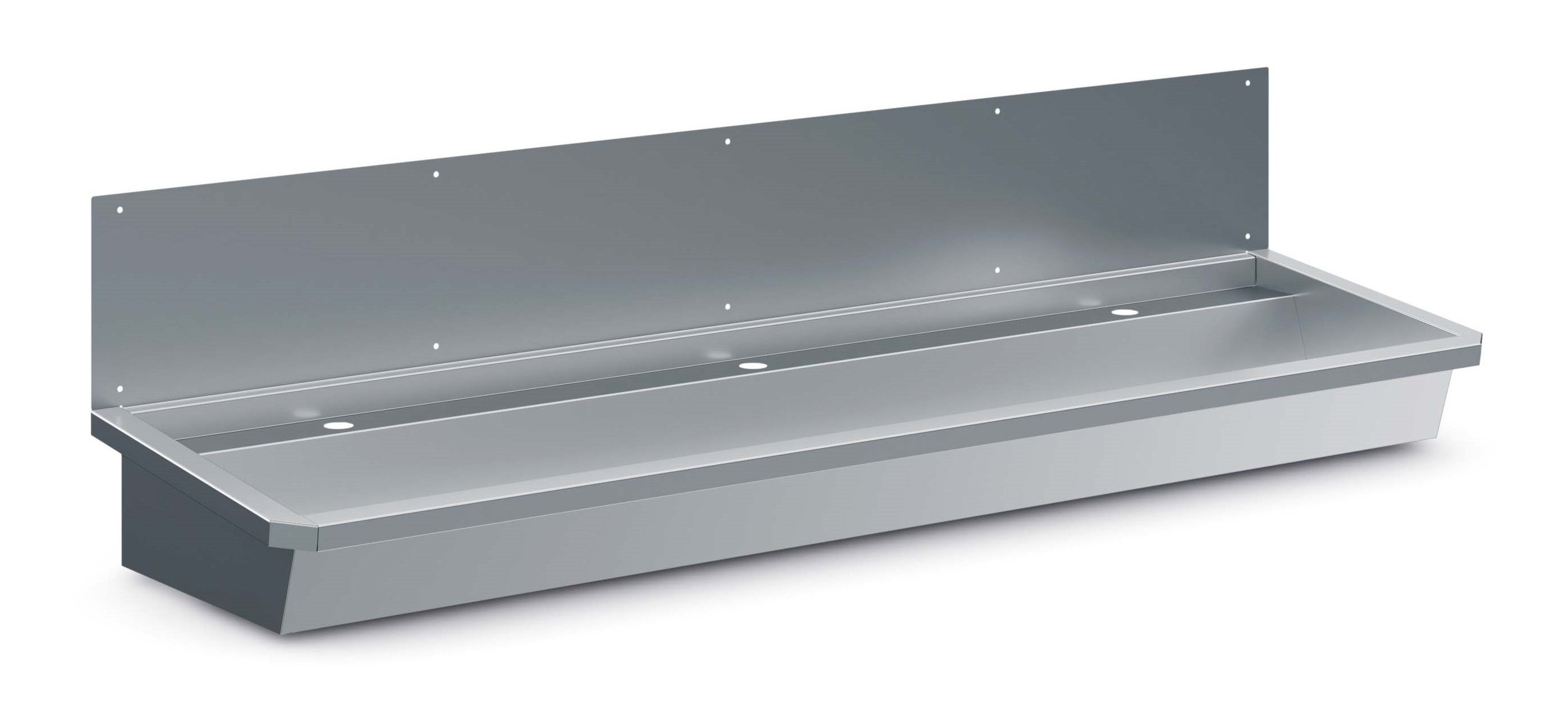 Évier en acier inoxydable avec écran anti-éclaboussures - 1800x468x (h) 438mm