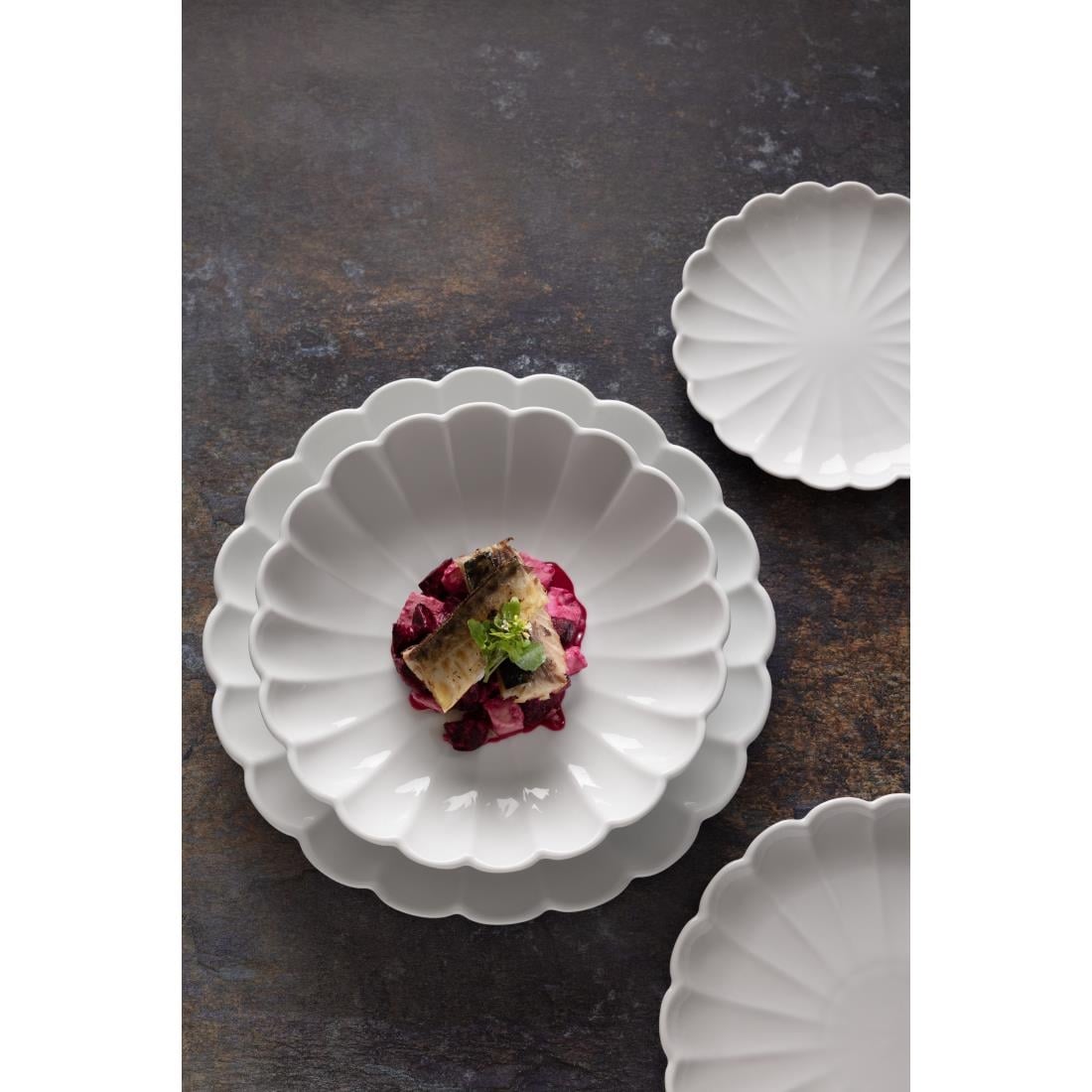 Olympia Bloom Geschulpte Kommen Wit 230mm (6 stuks)