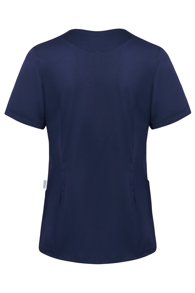Kurzarm Damen-Schlupfkasack Essential, aus nachhaltigem Material - Marine - M