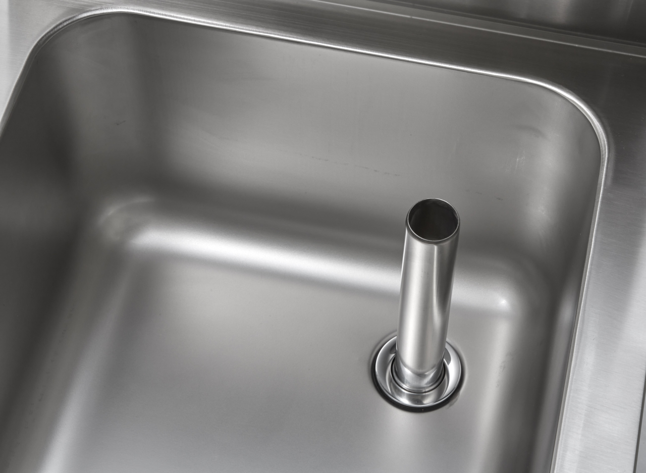 Combinaison lavabo et bac de vidange Basic 1, robinet d’eau froide et chaude