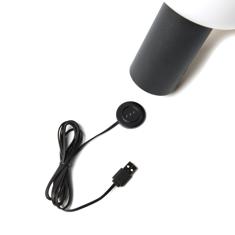 Antibes noir mat - Lampe d'extérieur LED - Rechargeable USB - 19x13cm
