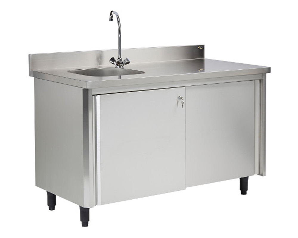 Evier sur Meuble Inox - 1 Cuve à Droite- Plusieurs Longueurs