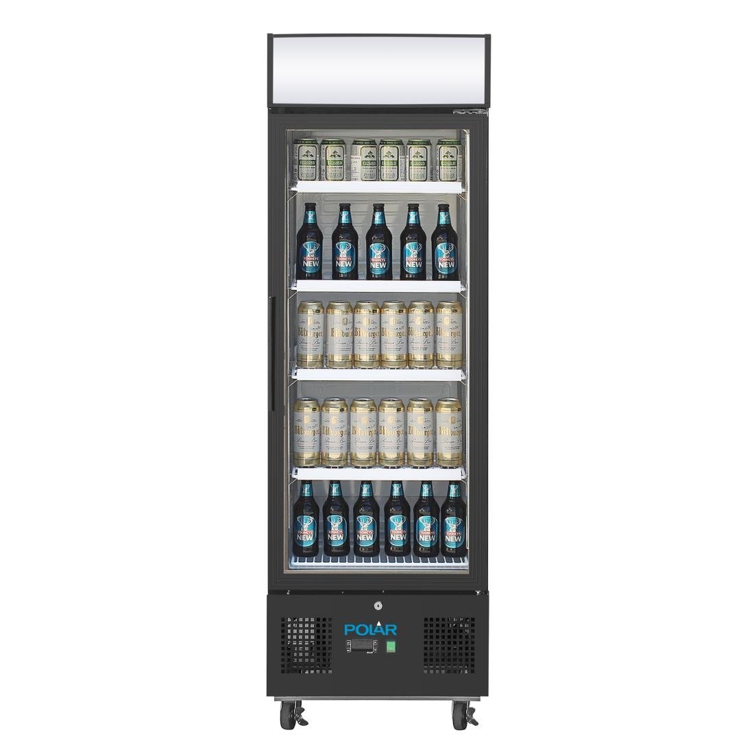 Polar G-Serie Standkühlschrank mit Display 218Ltr Schwarz