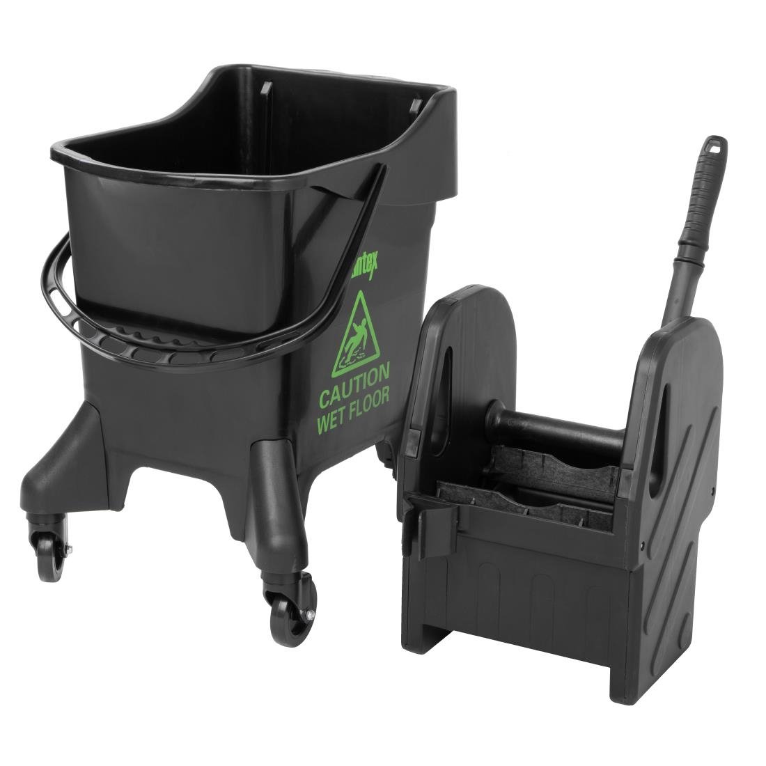 Jantex 20Ltr Hoge Mopemmer En Wringpers - Groene Opdruk