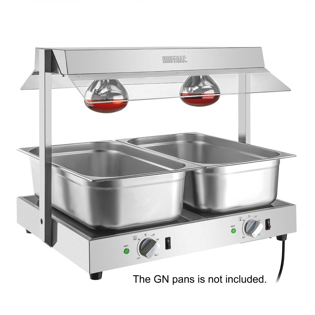 Buffalo Voedselverwarmer Met Portaal 2X GN 1/1