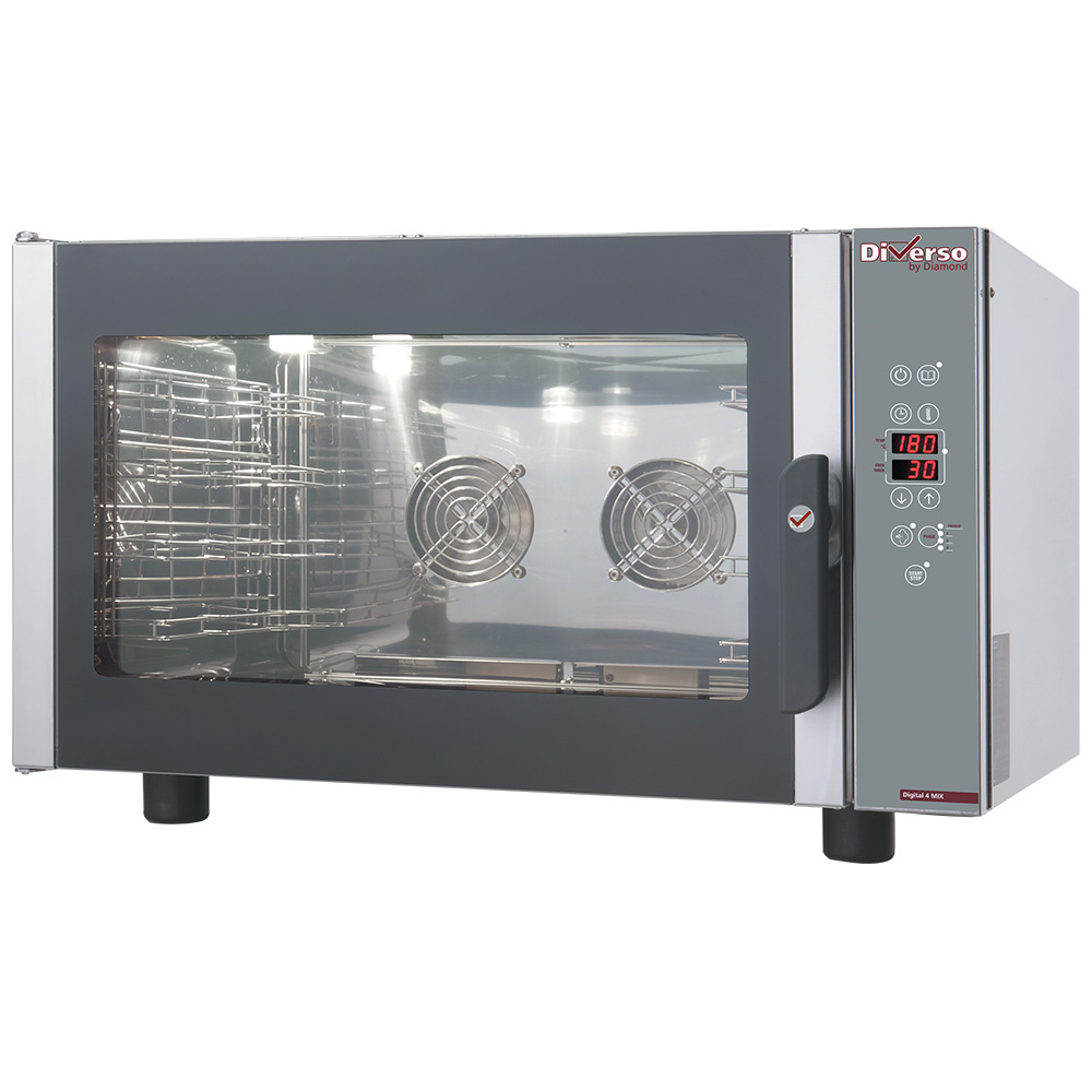 Four électrique vapeur/chaleur tournante - 4x 1/1GN ou 600x400 - 400V