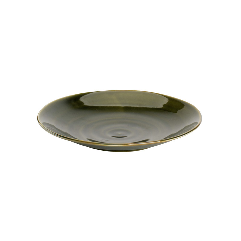 Bord Midori 25.5 cm Groen Porselein