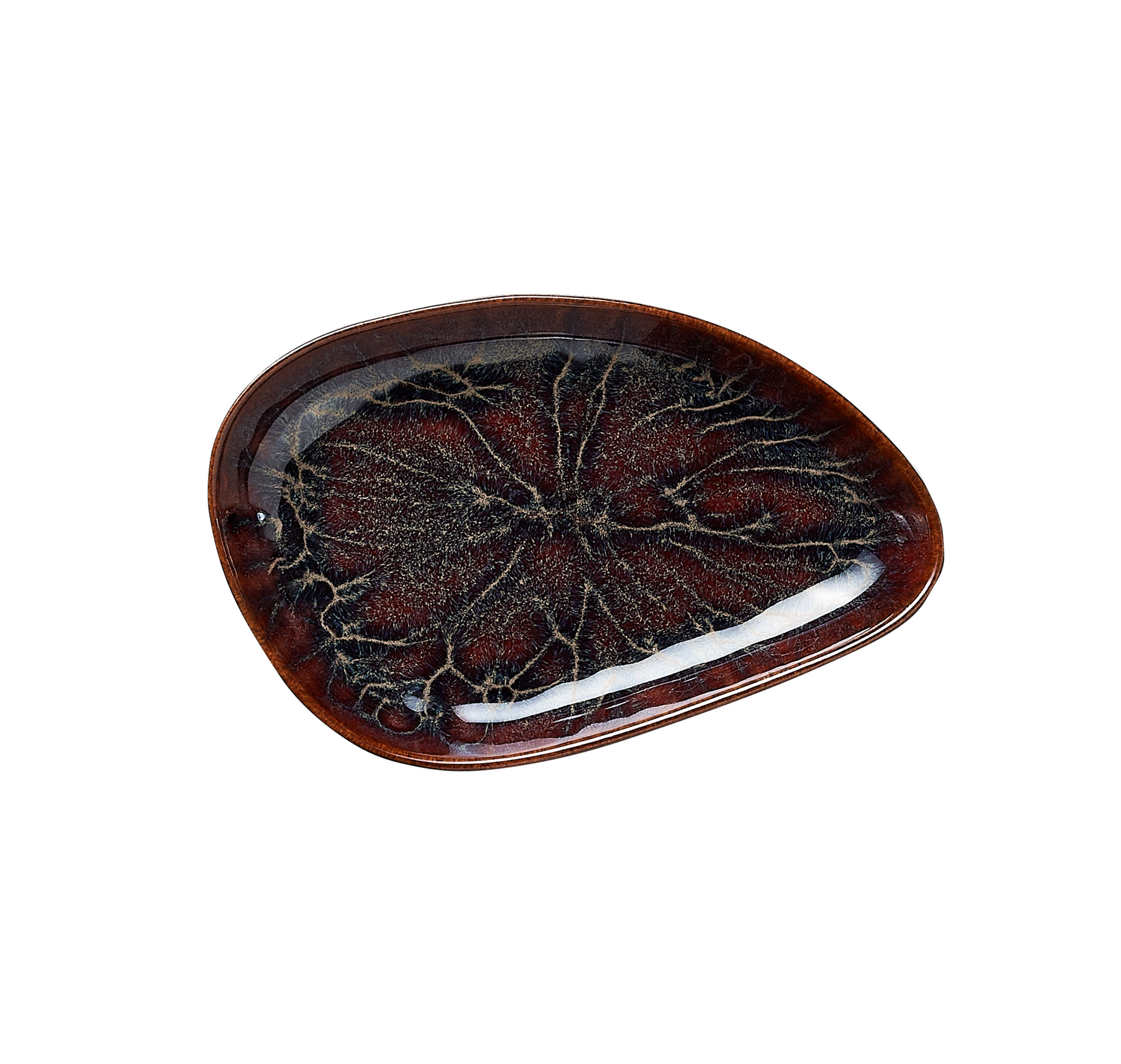 Snackbordenset ROCKZZERO, 14,5 x 9,5 cm, amazonas, Set van 6 stuks, steengoed