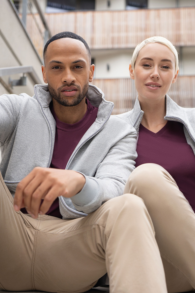 Veste en sweat de travail pour femme Soft-Face, en matière durable - Gris Platine Chiné - L