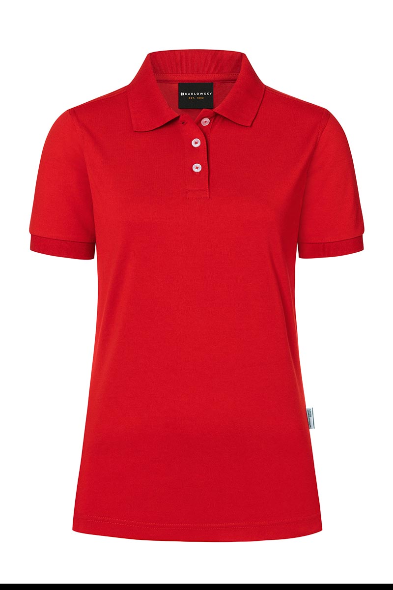 Polo de travail pour femme Modern-Flair, en matériau durable - Rouge - L