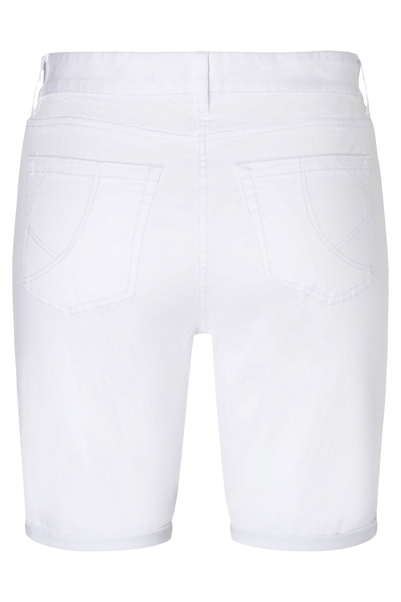 Herenshorts Met 5 Zakken, Klassiek Stretch - Wit - 54
