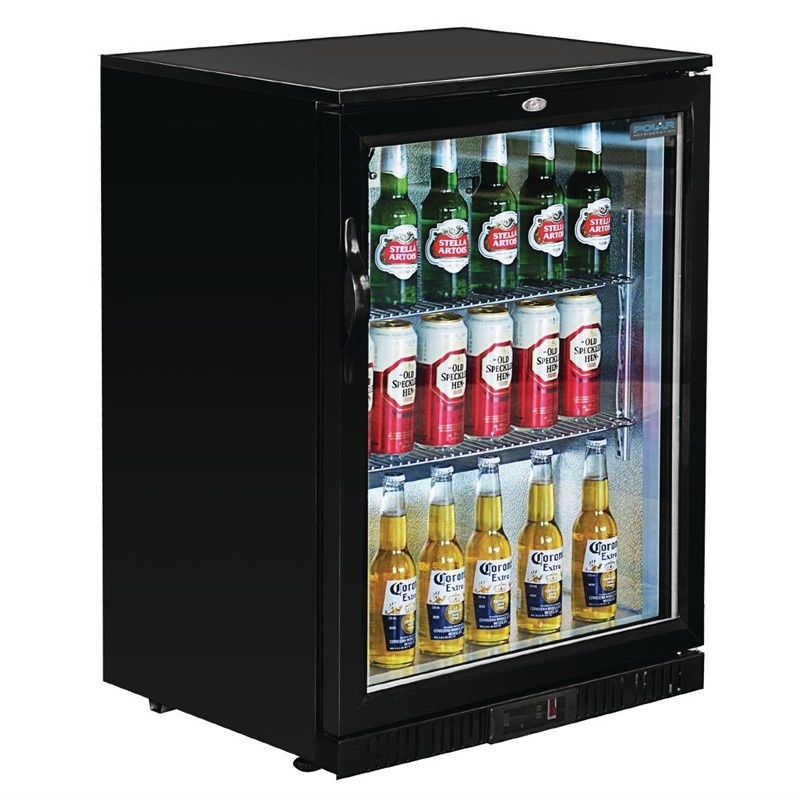 Polar G-series Bar Cooling With Hinged Door | Black 138L | 600x520x (H) 900mm