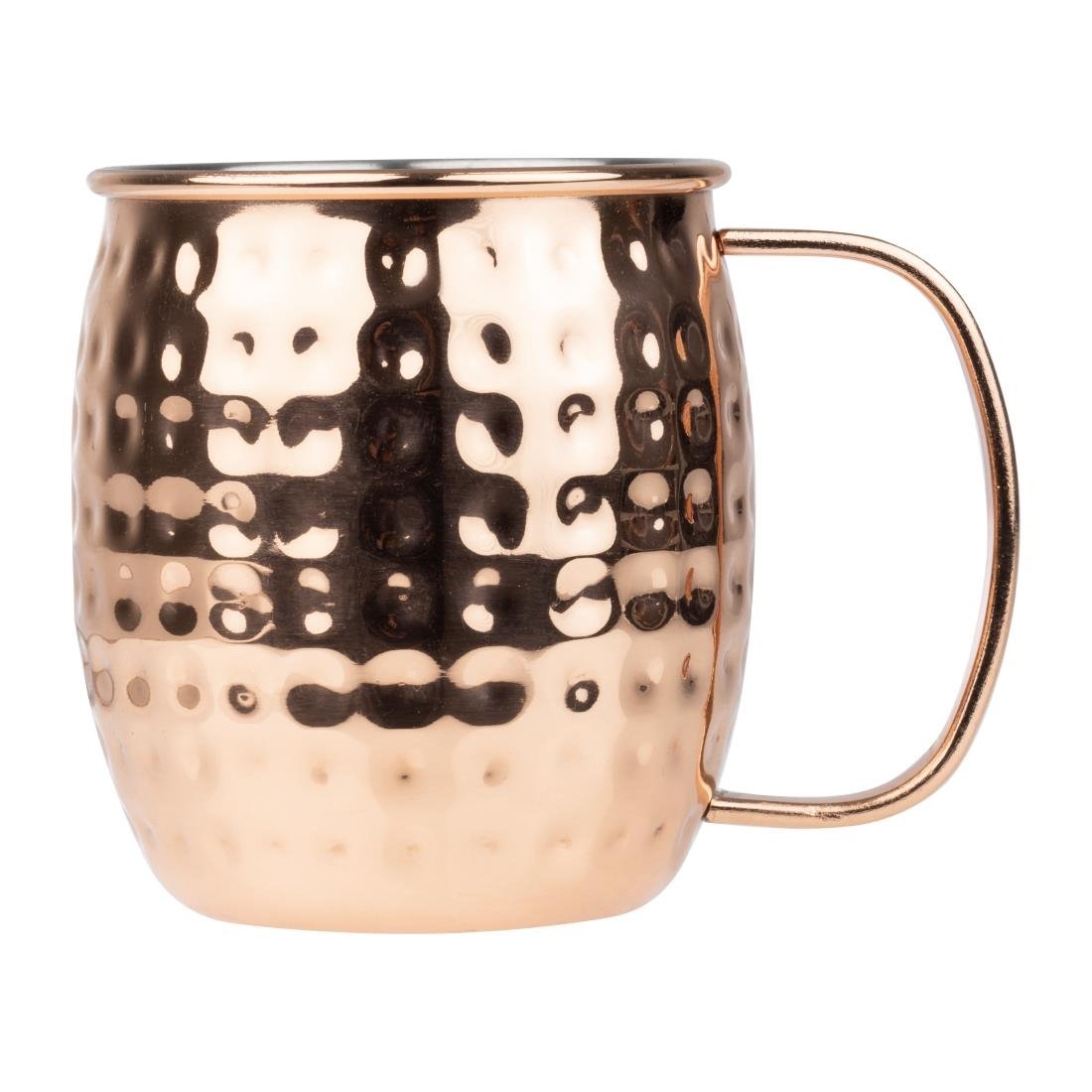 Mugs en acier inoxydable martelé Olympia Barware 440ml cuivre (lot de 6)