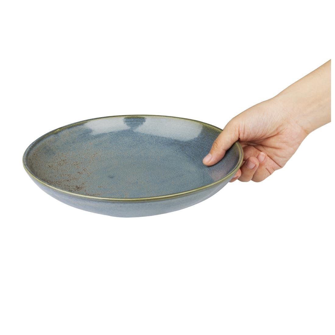 Assiettes creuses Olympia Ember Blue 230mm (lot de 4) Assiettes creuses Olympia Ember Blue 230mm (lot de 4)