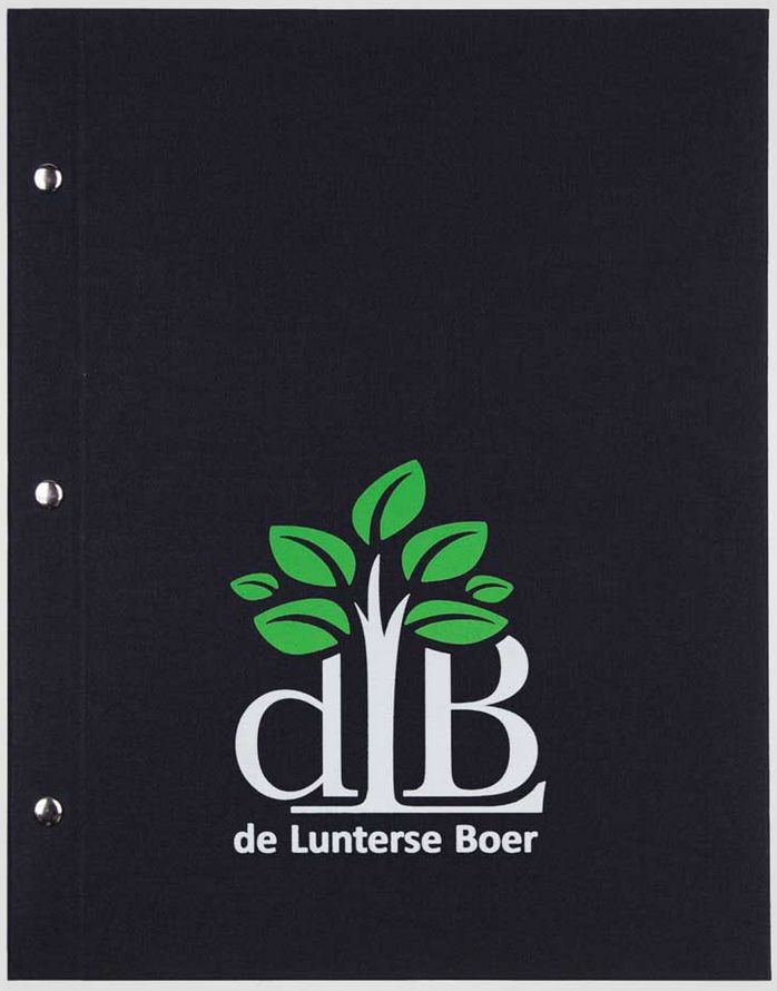 Library Classic - Linnen Menukaarten - A4 - Bordeaux