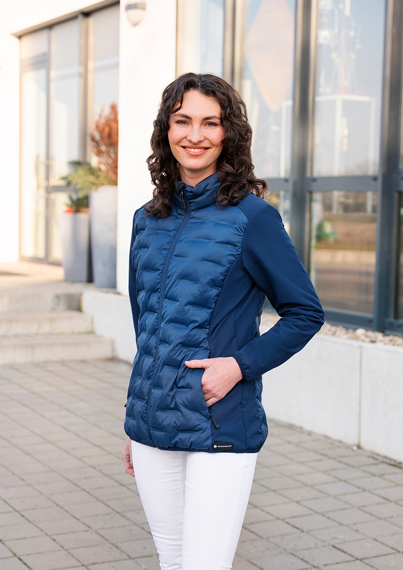 Damen Hybrid-Jacke  Outdoor-Pro, aus nachhaltigem Material - Marine - L