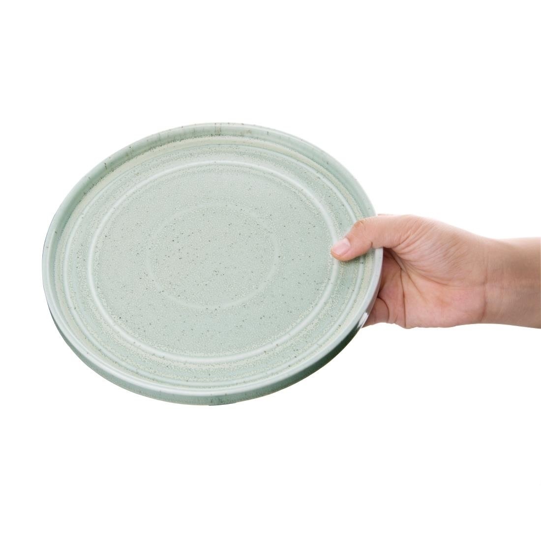 Assiette plate ronde Cavolo | Vert pastel | 220 mm | 6 morceaux