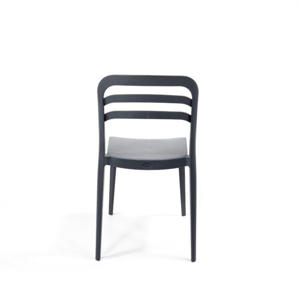 Wave chaise en plastique empilable, Noir, 50924 