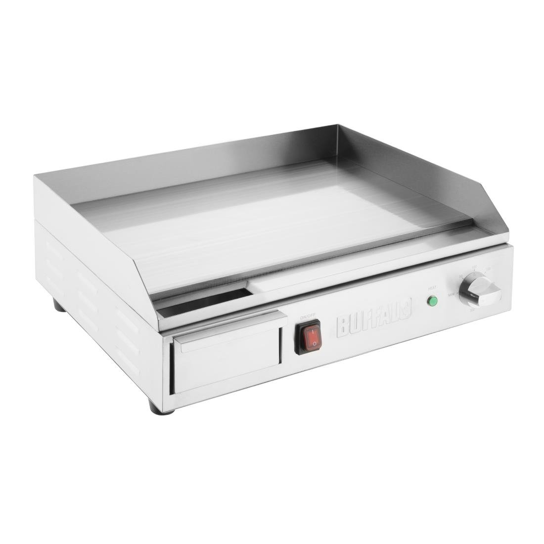 Plancha électrique en acier poli Buffalo