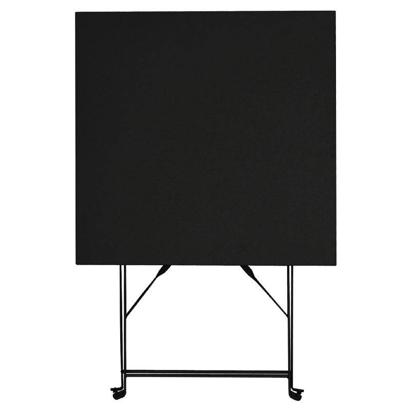 Opklapbare Stalen Vierkante Tafel Zwart - 71(H)x60x60cm